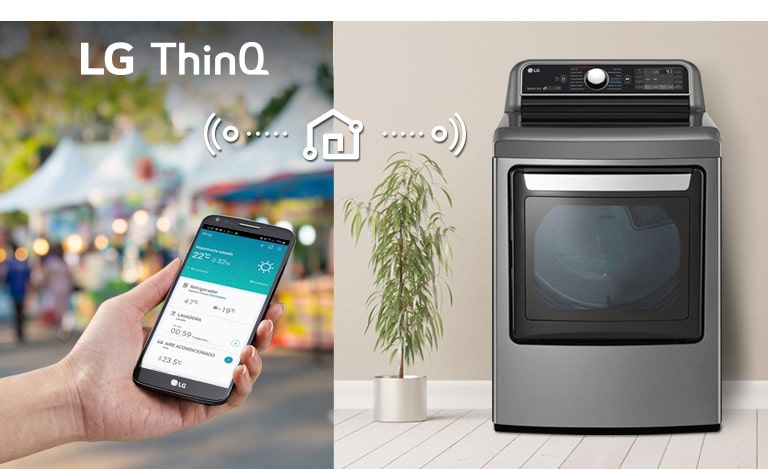 ThinQ™ con conectividad Wi-Fi: controla y monitorea tu lavadora de forma remota para mayor comodidad y eficiencia.