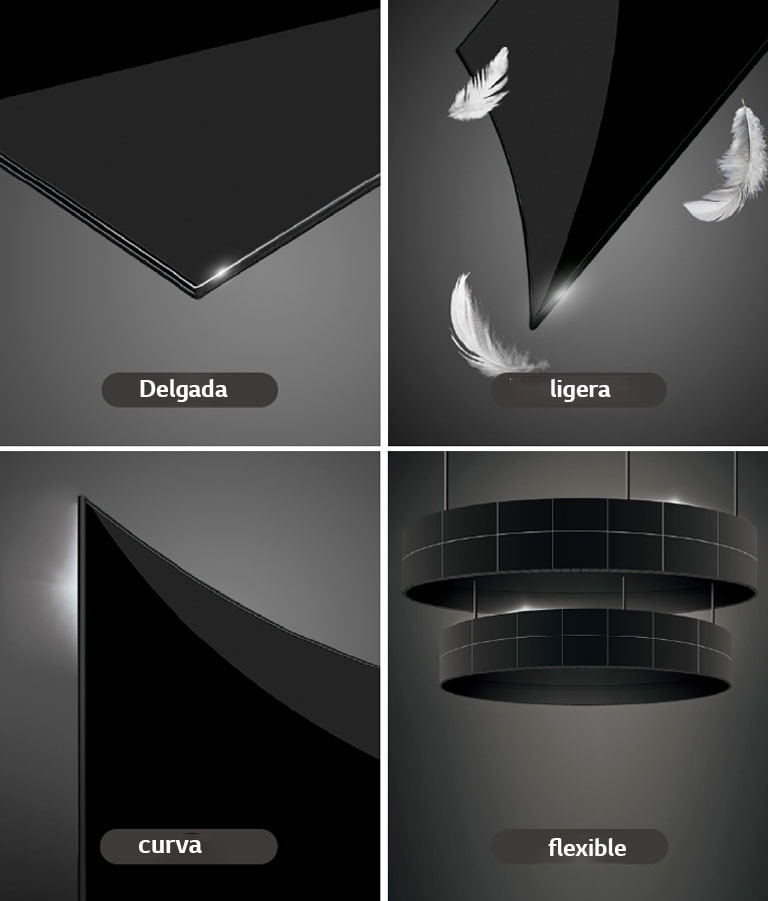 La pantalla de LG OLED Signage es delgada, ligera y flexible.