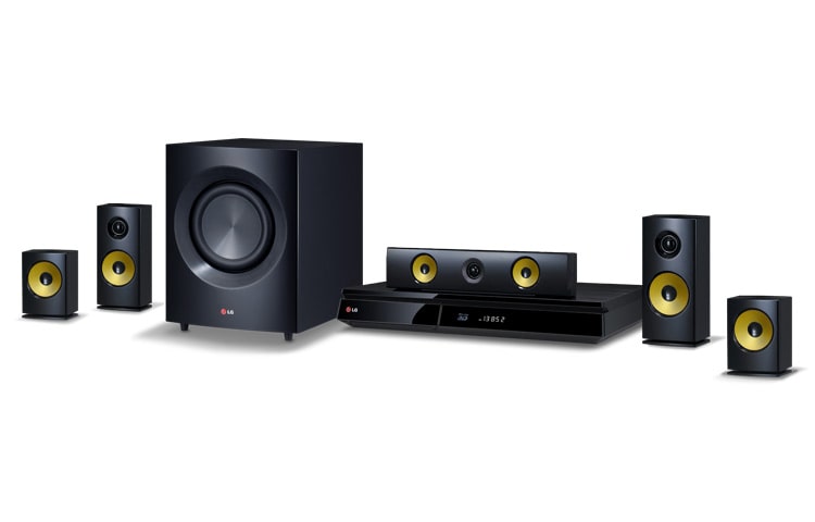 Vista frontal de Home Theater con Reproductor de Discos Blu-Ray y 3D BH7230B