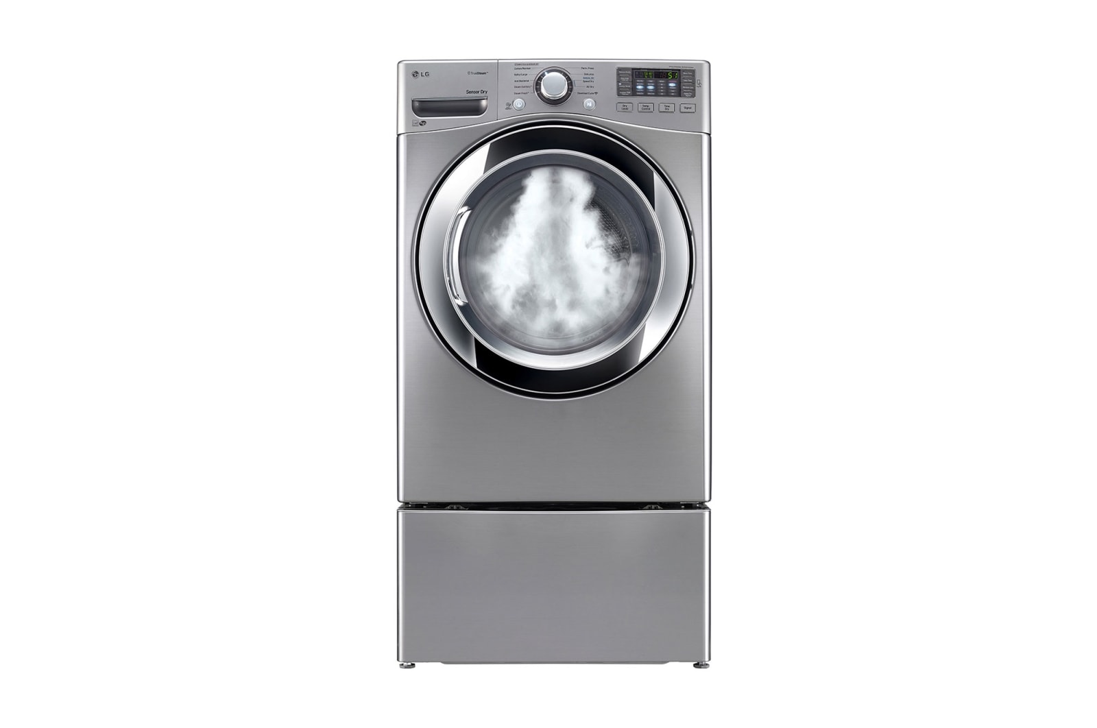 LG Secadora Carga Frontal con ciclos de vapor Steam™ con Smart Diagnosis™ 20 Kg color Plata, DF20VVS