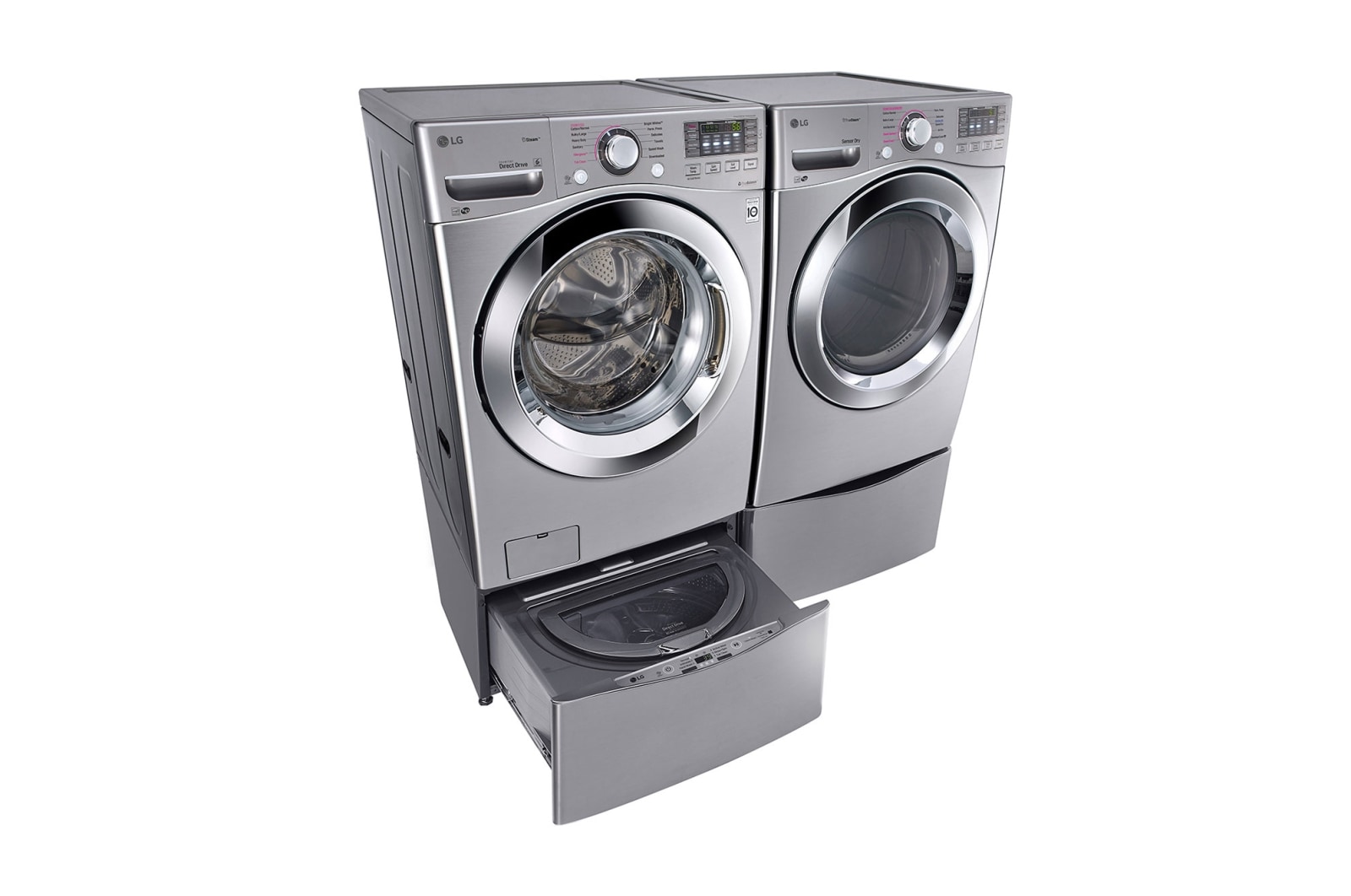LG Secadora Carga Frontal con ciclos de vapor Steam™ con Smart Diagnosis™ 20 Kg color Plata, DF20VVS