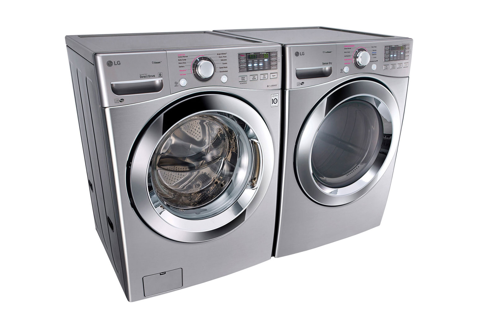 LG Secadora Carga Frontal con ciclos de vapor Steam™ con Smart Diagnosis™ 20 Kg color Plata, DF20VVS