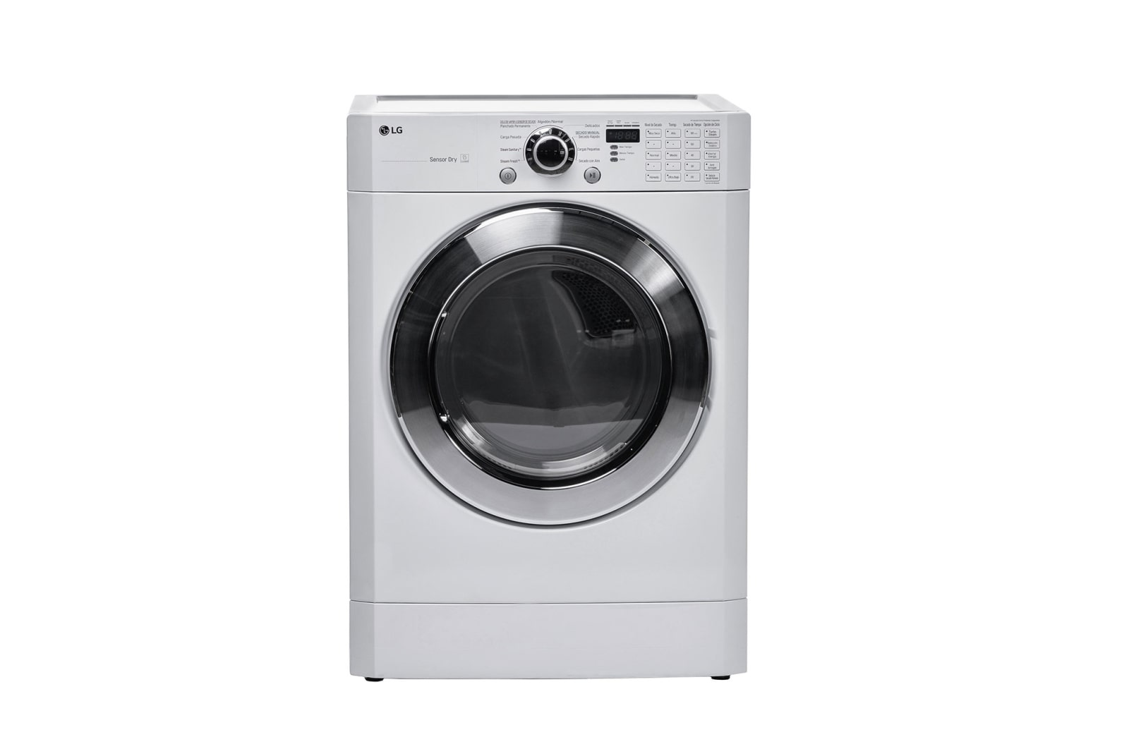 Vista frontal de Secadora Carga Frontal Panel Intercambiable con ciclos de vapor Steam™ con Smart Diagnosis™ 20 Kg color Blanca DF20WKSG