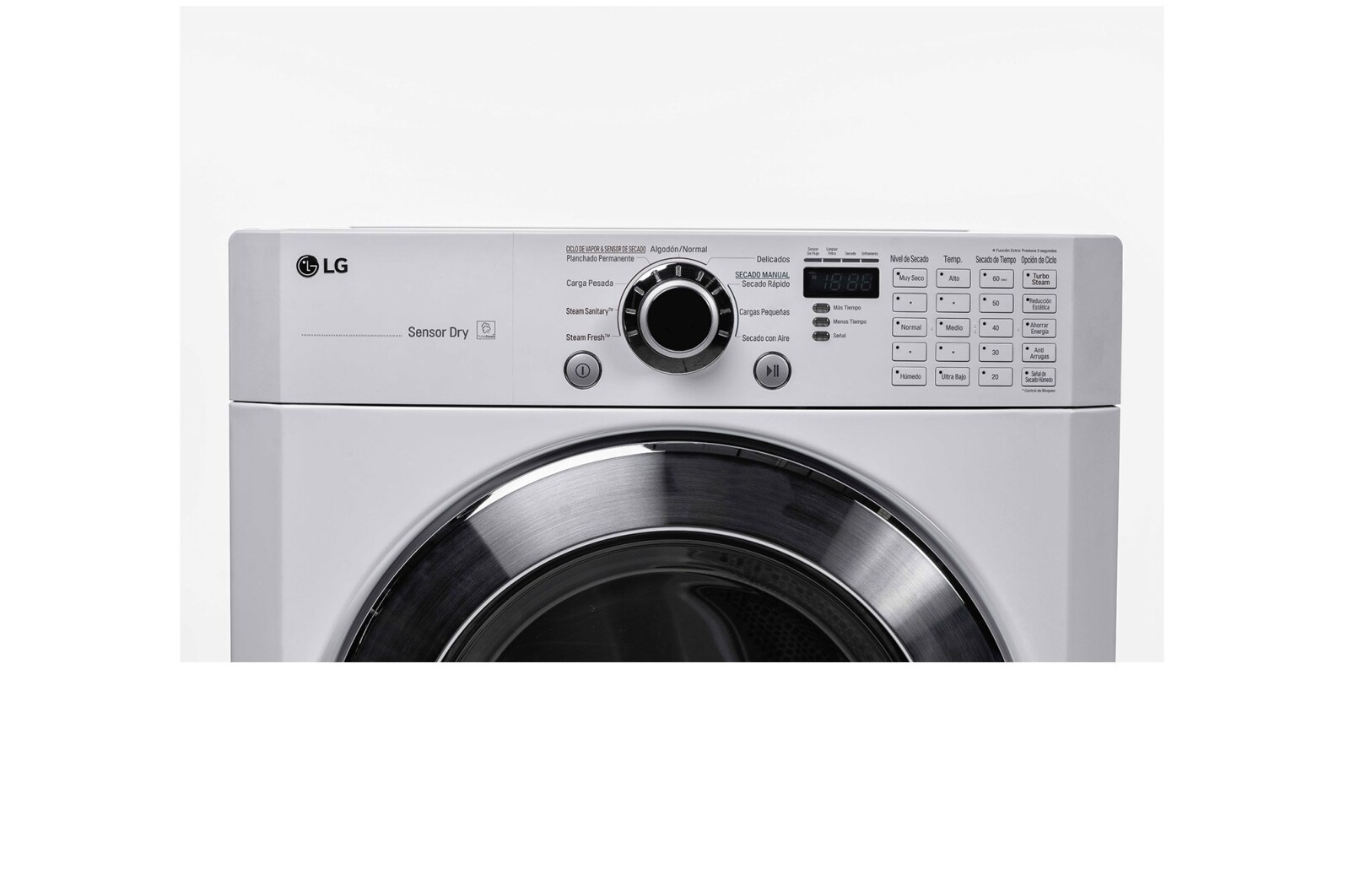 LG Secadora Carga Frontal Panel Intercambiable con ciclos de vapor Steam™ con Smart Diagnosis™ 20 Kg color Blanca, DF20WKSG