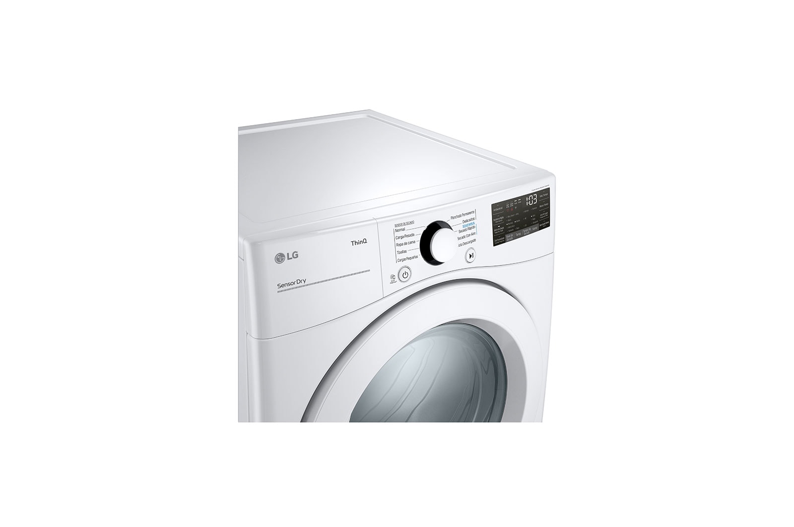 LG Secadora Carga Frontal Inteligente con Sensor Dry y SmartDiagnosis™ 20kg Blanca con Conectividad LG ThinQ, DF20WV2