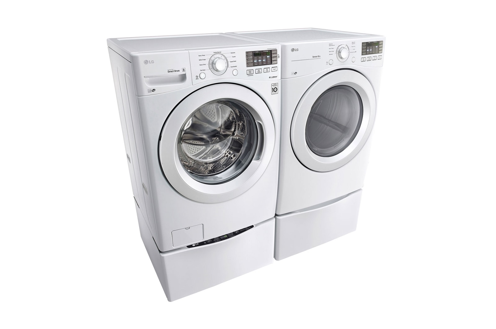 LG Secadora Carga Frontal con ciclos de vapor Steam™ con Smart Diagnosis™ 20 Kg color Blanca, DF20WV