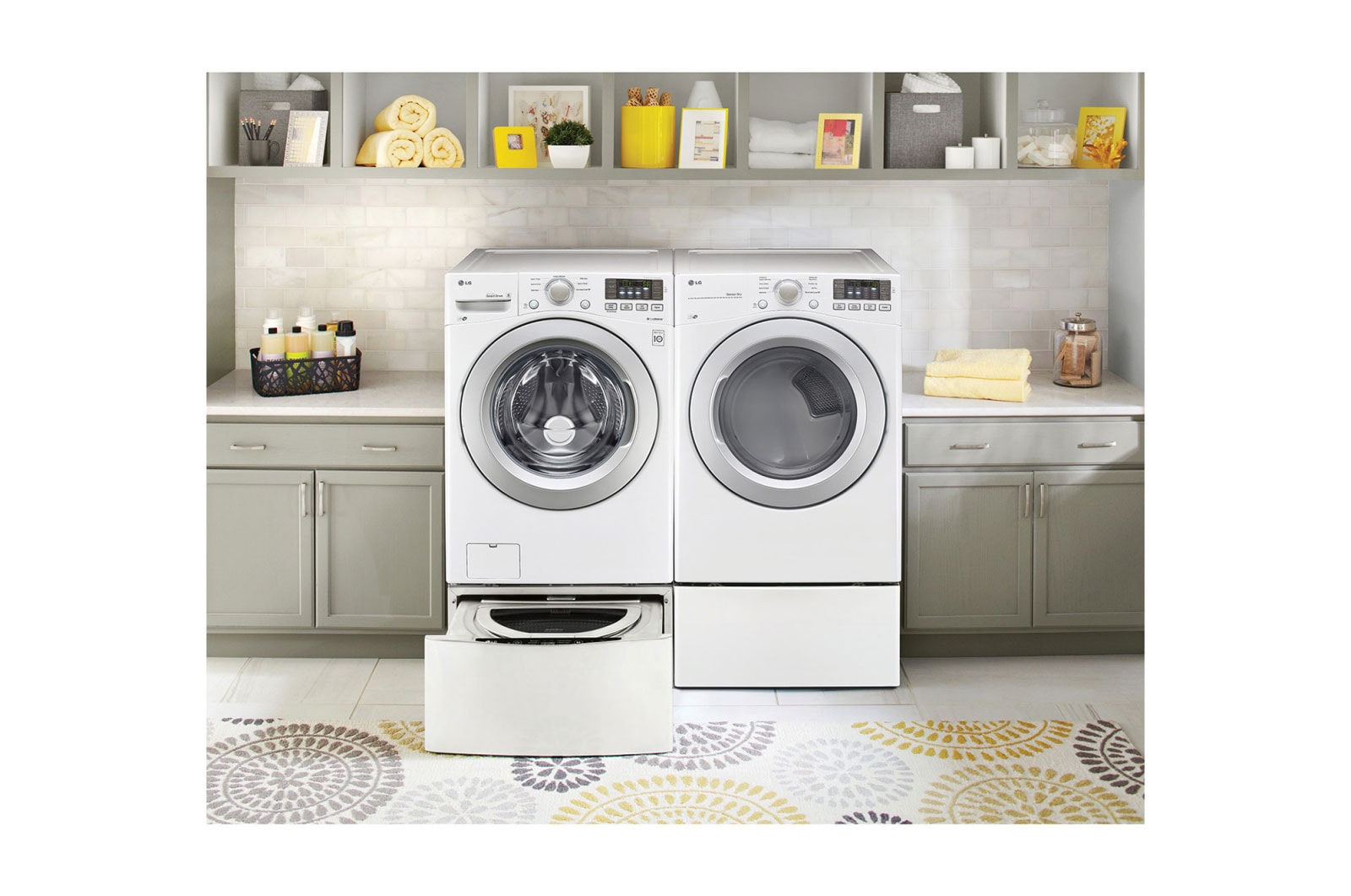 LG Secadora Carga Frontal con ciclos de vapor Steam™ con Smart Diagnosis™ 20 Kg color Blanca, DF20WV