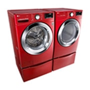 LG Secadora LG Smart Carga Frontal con Ciclos de Vapor y Sensor Dry 22Kg, Roja, DF22RV2S
