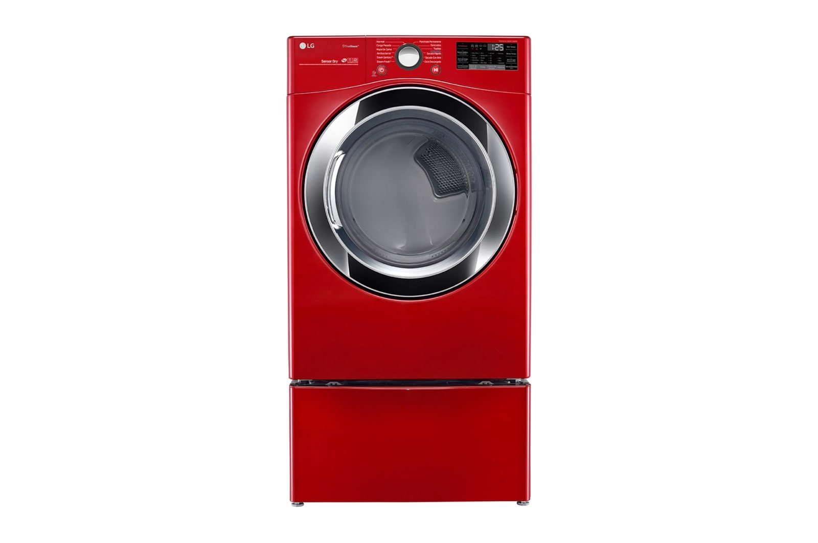 LG Secadora LG Smart Carga Frontal con Ciclos de Vapor y Sensor Dry 22Kg, Roja, DF22RV2S