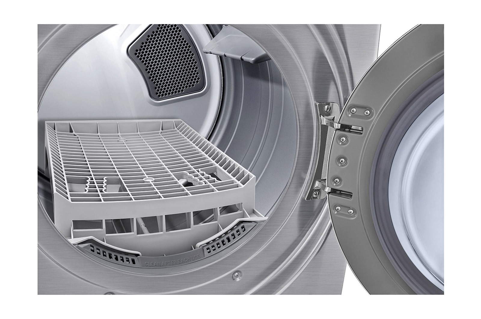 LG Secadora Smart Carga Frontal con Sensor Dry y Smart Diagnosis™ 22 Kg color Acero, DF22VV2SB