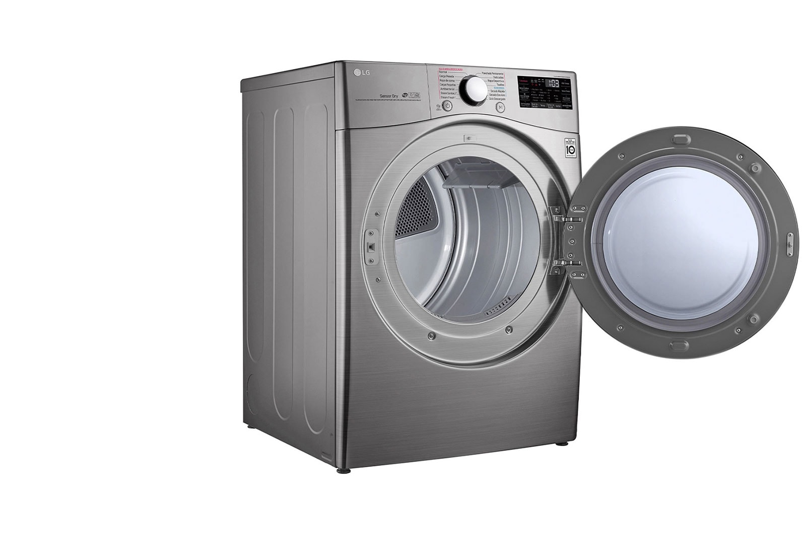 LG Secadora Smart Carga Frontal con Sensor Dry y Smart Diagnosis™ 22 Kg color Acero, DF22VV2SB