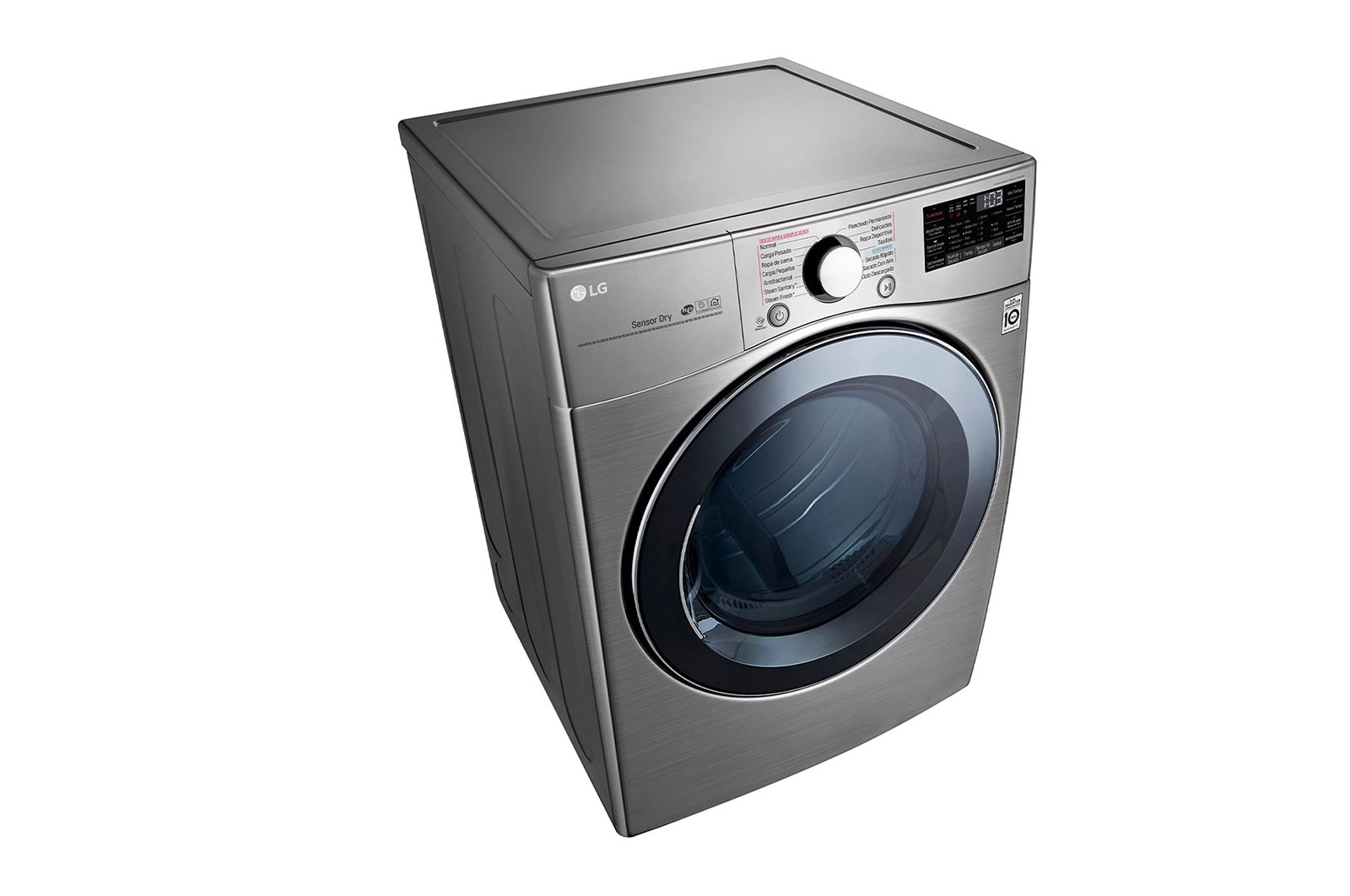 LG Secadora Smart Carga Frontal con Sensor Dry y Smart Diagnosis™ 22 Kg color Acero, DF22VV2SB