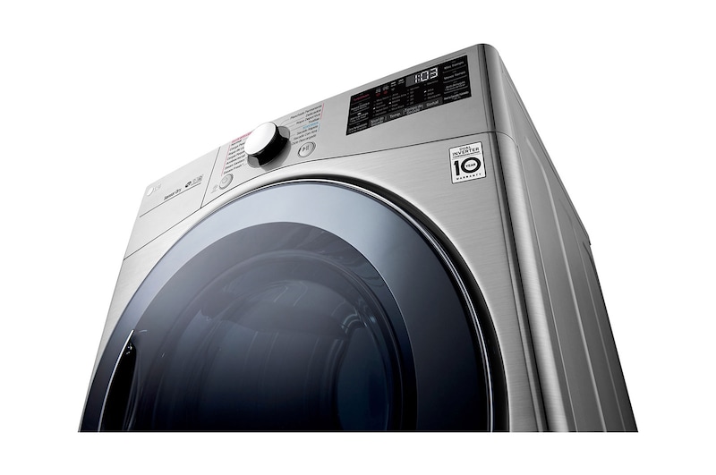 LG Secadora Smart Carga Frontal con Sensor Dry y Smart Diagnosis™ 22 Kg color Acero, DF22VV2SB