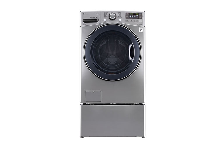 Vista frontal de Secadora Carga Frontal con ciclos de vapor Steam™ con Smart Diagnosis™ 22 Kg color Plata DF22VVS