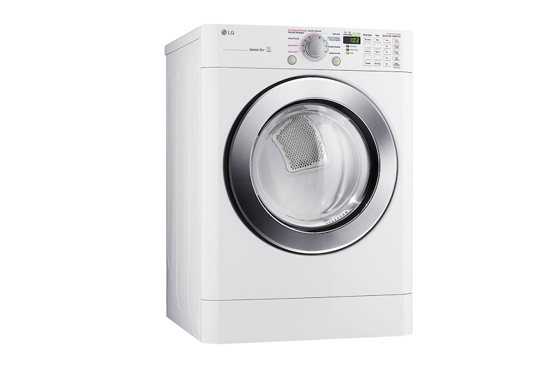 LG Secadora Carga Frontal Panel Intercambiable con ciclos de vapor Steam™, Sensor Dry con Steam Fresh™ 22 Kg color Blanca, DF22WKSG