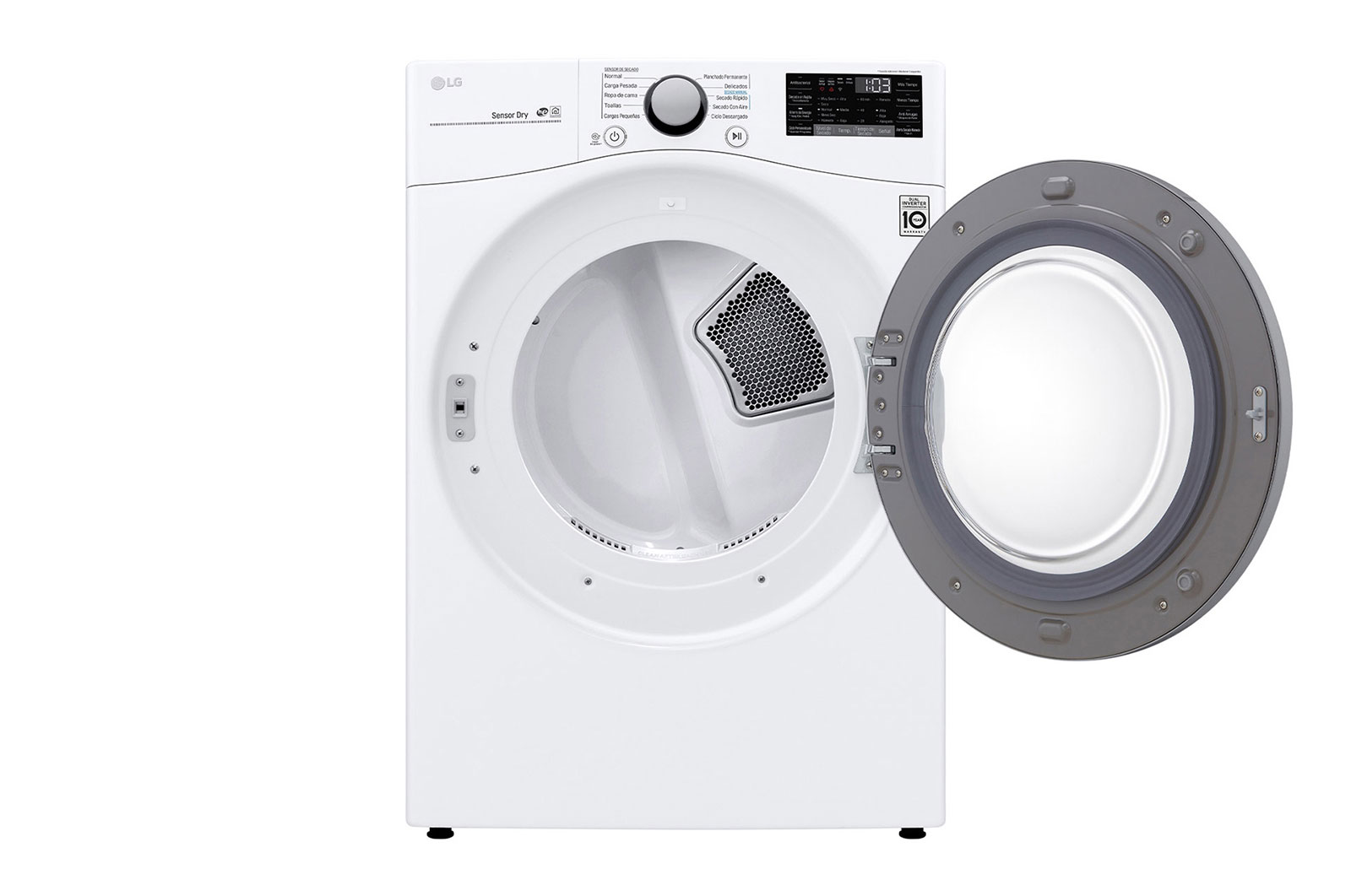 LG Secadora Smart Carga Frontal con Sensor Dry y Smart Diagnosis™ 22 Kg color Blanca, DF22WV2