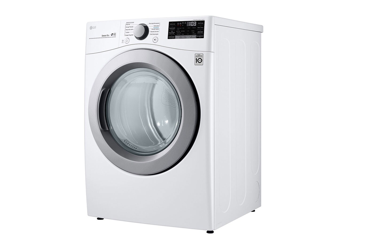 LG Secadora Smart Carga Frontal con Sensor Dry y Smart Diagnosis™ 22 Kg color Blanca, DF22WV2