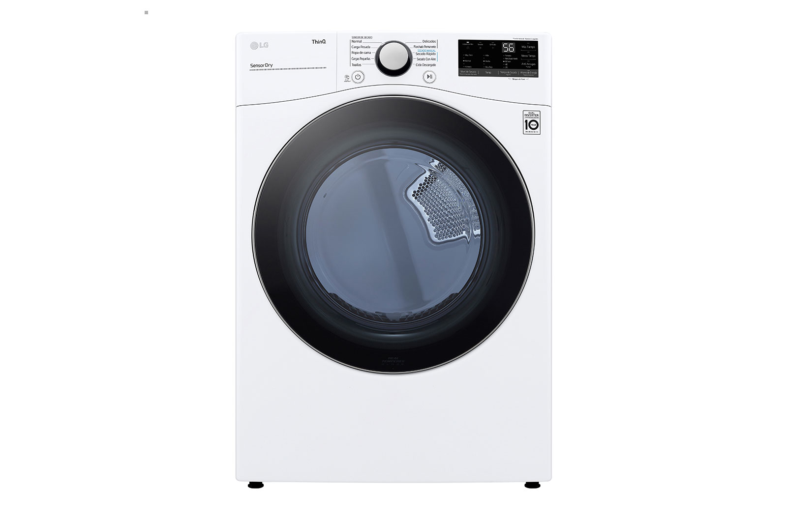 Vista Frontal LG Secadora Carga Frontal 22Kg, DF22WV2R