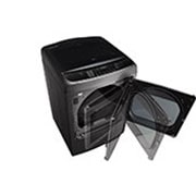 LG Secadora Carga Superior Inteligente  con ciclos de vapor Steam™, Sensor Dry y con ThinQ® 22 Kg color Black Steel , DT22BSSG1