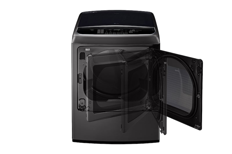 LG Secadora Carga Superior Inteligente  con ciclos de vapor Steam™, Sensor Dry y con ThinQ® 22 Kg color Black Steel , DT22BSSG1