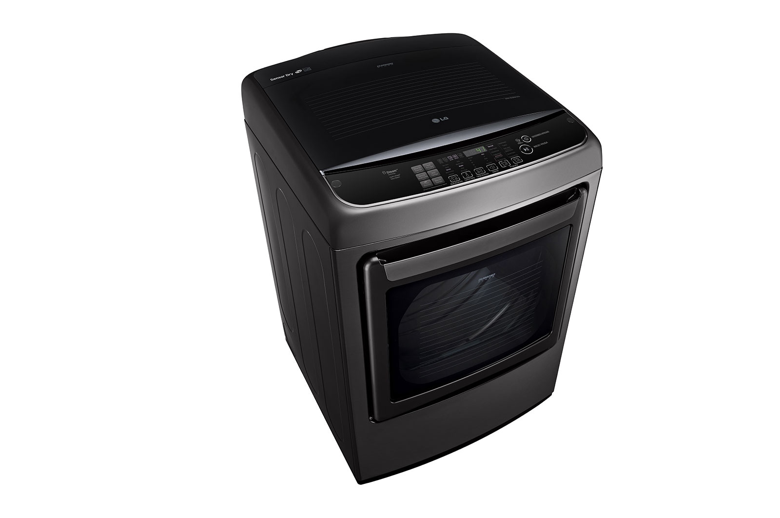 LG Secadora Carga Superior Inteligente  con ciclos de vapor Steam™, Sensor Dry y con ThinQ® 22 Kg color Black Steel , DT22BSSG1
