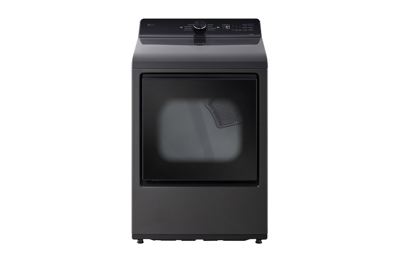 Vista frontal de Secadora LG Carga Superior con AI Sensor Dry™ (Inteligencia Artificial) con Perilla + Panel LED táctil 22kg - Negro Platino - DT22PBTX DT22PBTX