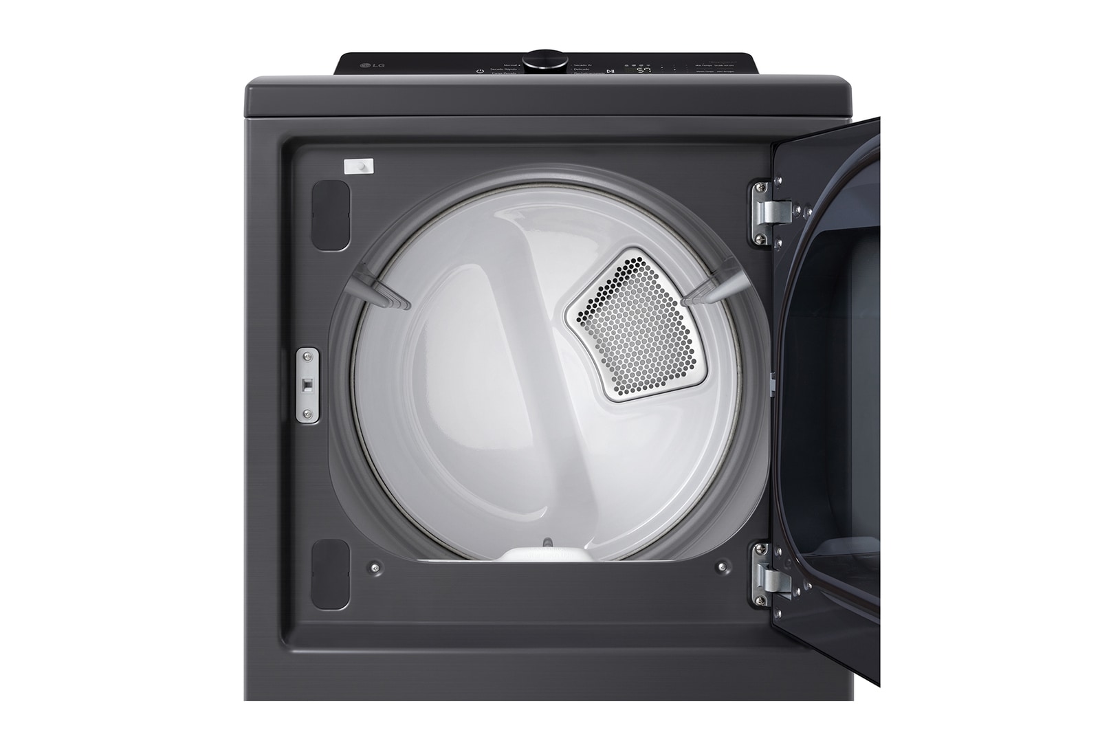 LG Secadora LG Carga Superior con AI Sensor Dry™ (Inteligencia Artificial) con Perilla + Panel LED táctil 22kg - Negro Platino - DT22PBTX, DT22PBTX