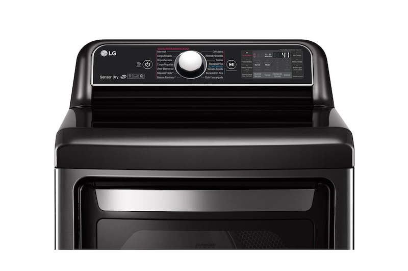 LG Secadora Smart Carga Frontal con ciclos de vapor TrueSteam™, Sensor Dry y con SmartThinQ™ 25 Kg color Black Steel, DT25BTSG