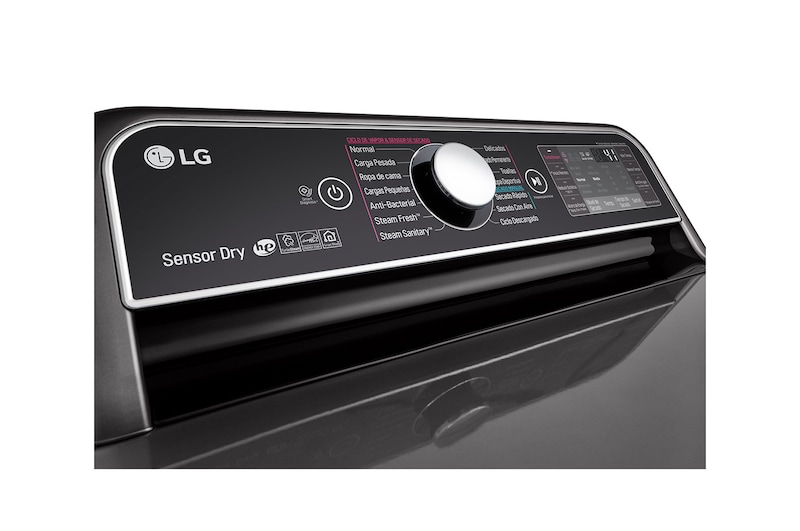 LG Secadora Smart Carga Frontal con ciclos de vapor TrueSteam™, Sensor Dry y con SmartThinQ™ 25 Kg color Black Steel, DT25BTSG