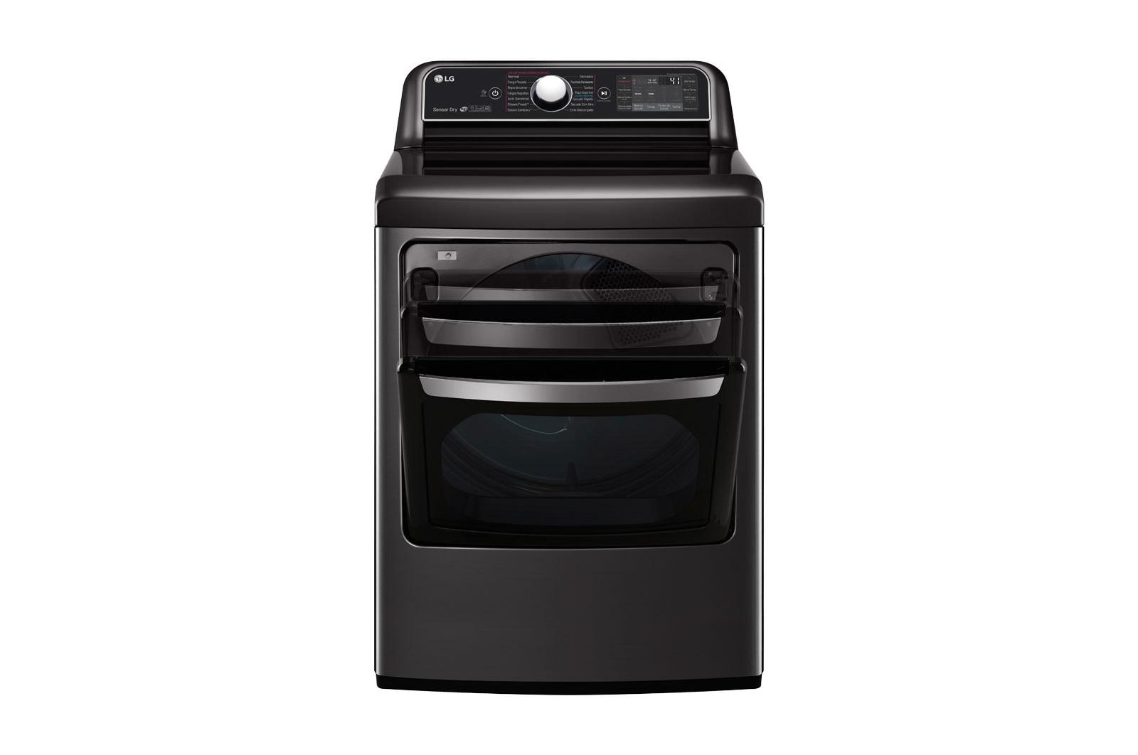 LG Secadora Smart Carga Frontal con ciclos de vapor TrueSteam™, Sensor Dry y con SmartThinQ™ 25 Kg color Black Steel, DT25BTSG