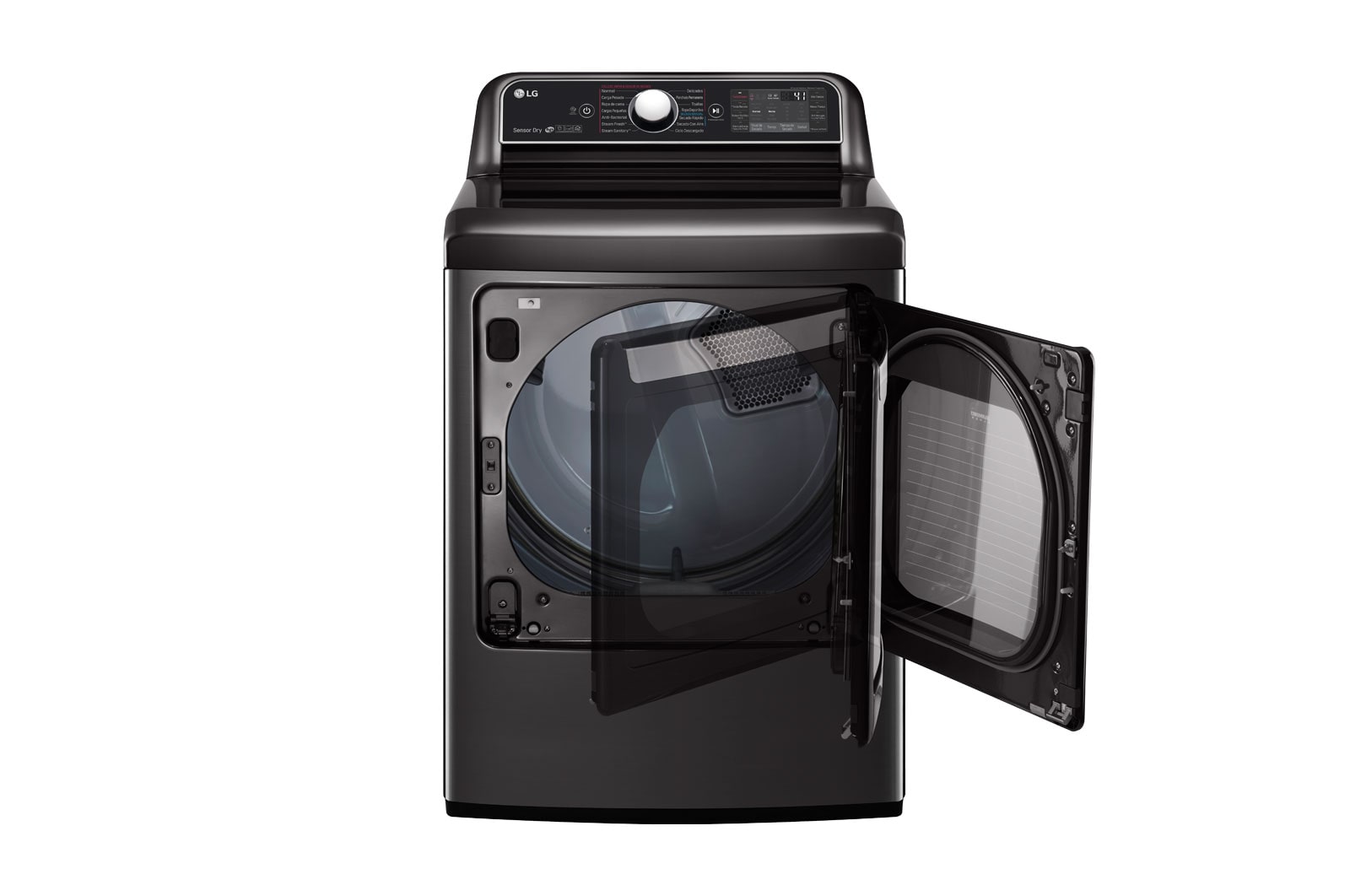 LG Secadora Smart Carga Frontal con ciclos de vapor TrueSteam™, Sensor Dry y con SmartThinQ™ 25 Kg color Black Steel, DT25BTSG