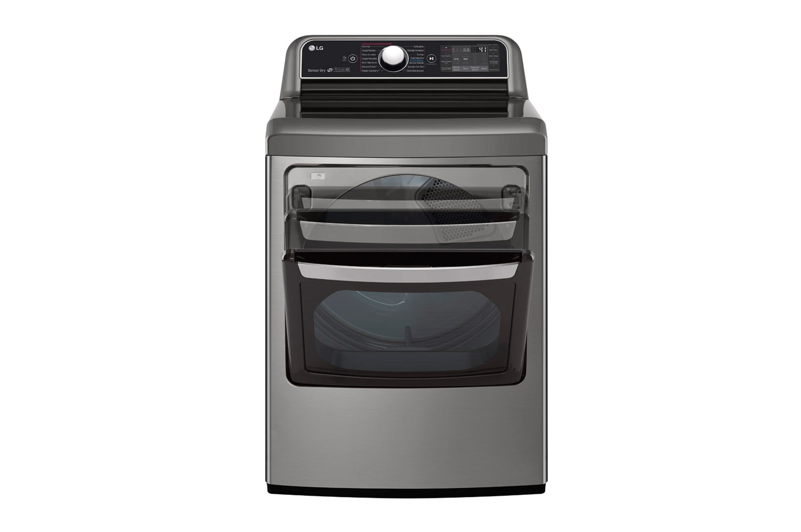 LG Secadora Carga Frontal Inteligente con ciclos de vapor Steam Fresh™ y Sensor Dry™ 25 Kg color Acero con Conectividad LG ThinQ, DT25VTSG