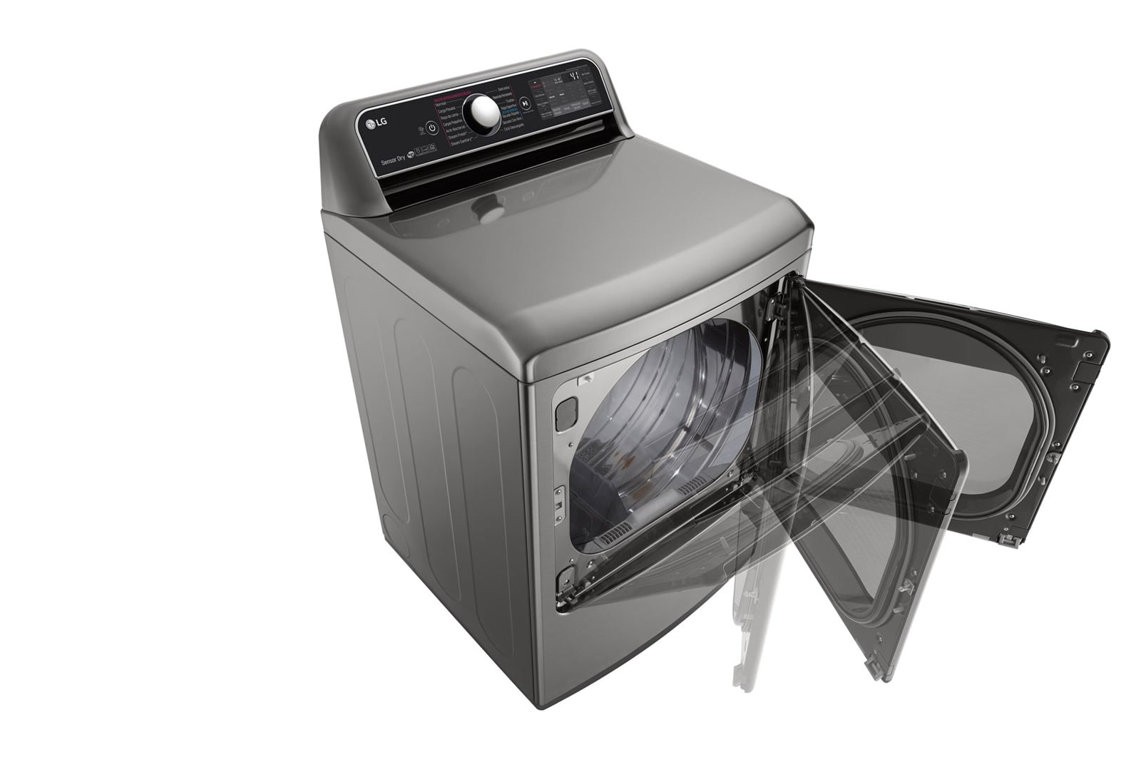 LG Secadora Carga Frontal Inteligente con ciclos de vapor Steam Fresh™ y Sensor Dry™ 25 Kg color Acero con Conectividad LG ThinQ, DT25VTSG