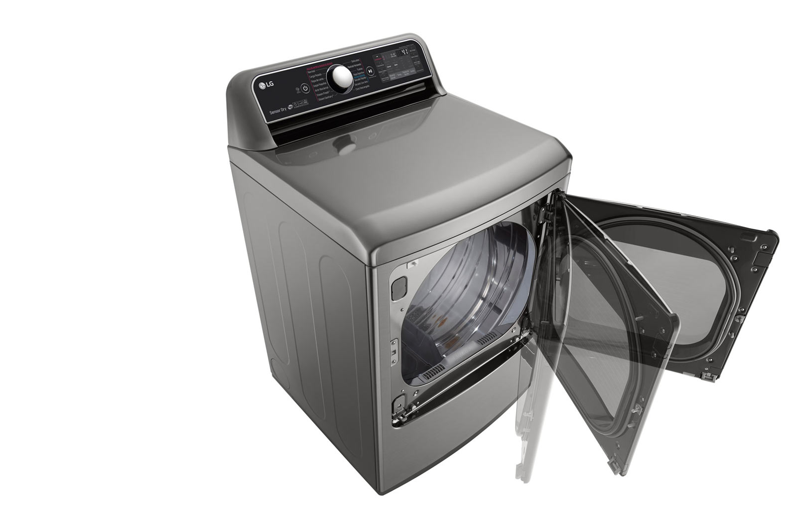 LG Secadora Carga Frontal Inteligente con ciclos de vapor Steam Fresh™ y Sensor Dry™ 25 Kg color Acero con Conectividad LG ThinQ, DT25VTSG