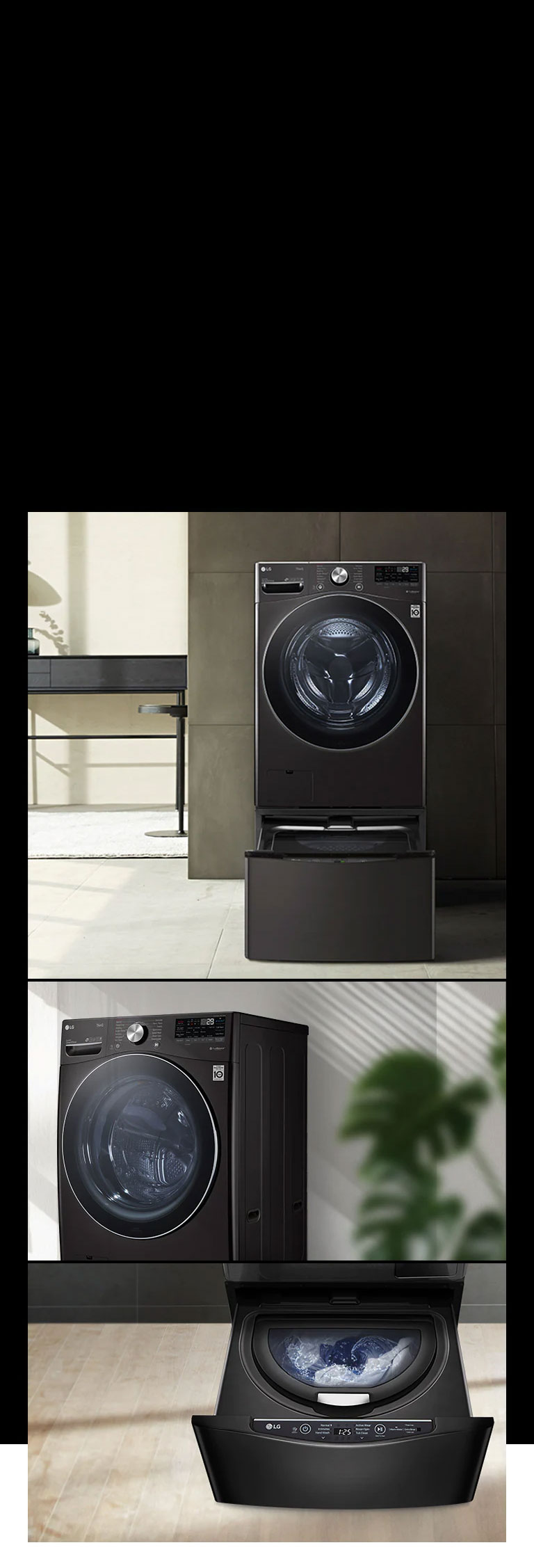 Compatible con la lavadora pedestal TWINWash™ Mini para lavar dos cargas a la vez