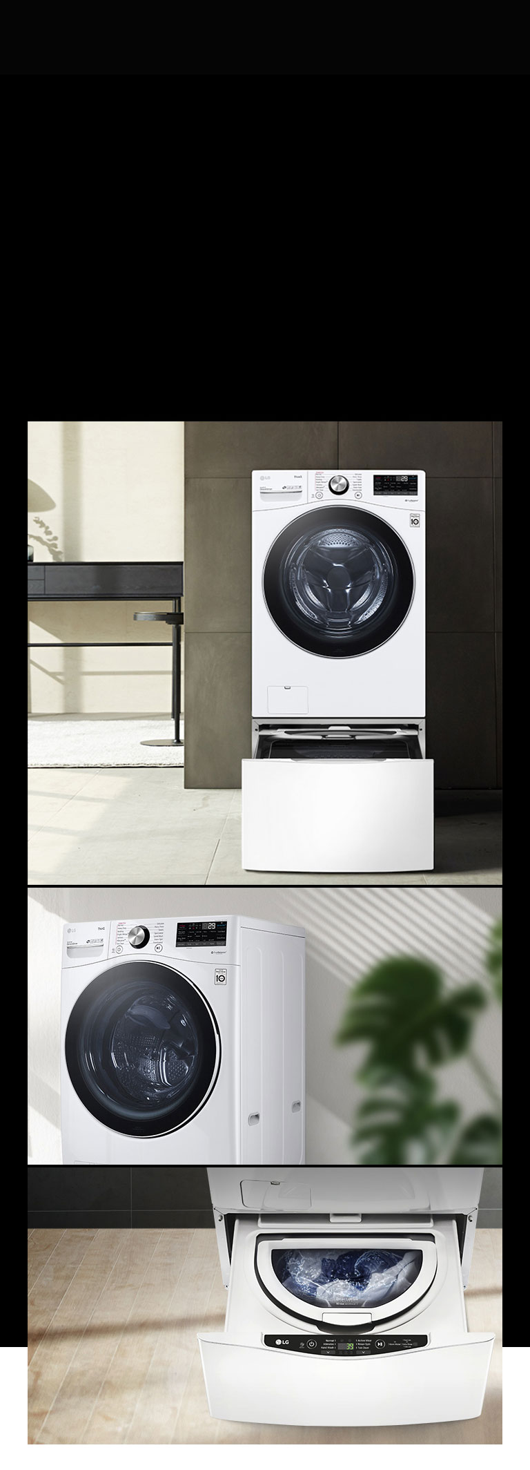 Compatible con la lavadora pedestal TWINWash™ Mini para lavar dos cargas a la vez