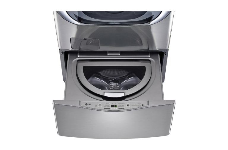 LG Lavadora TWINWash™ Mini 3 Motion con Motor Inverter Direct Drive 3.5 Kg color Deluxe steel, WD100CV