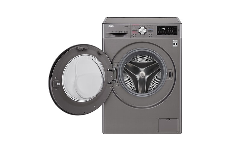 LG Lavasecadora Carga Frontal 6 Motion DD con Motor Inverter Direct Drive 10Kg/6Kg color acero, WD10SB6