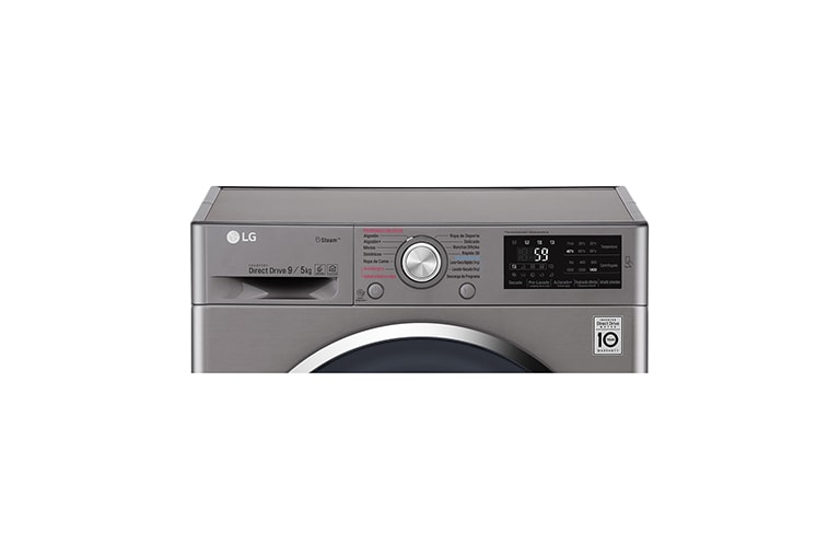 LG Lavasecadora Carga Frontal 6 Motion DD con Motor Inverter Direct Drive 10Kg/6Kg color acero, WD10SB6