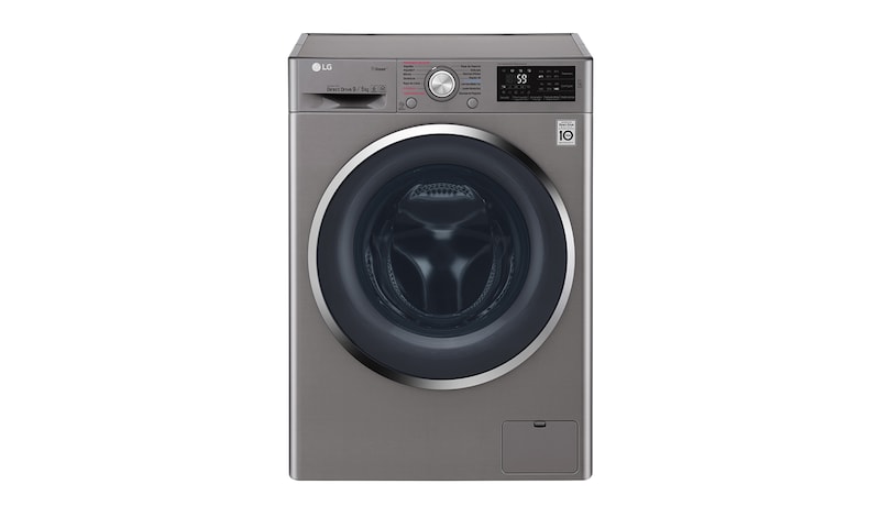LG Lavasecadora Carga Frontal 6 Motion DD con Motor Inverter Direct Drive 10Kg/6Kg color acero, WD10SB6