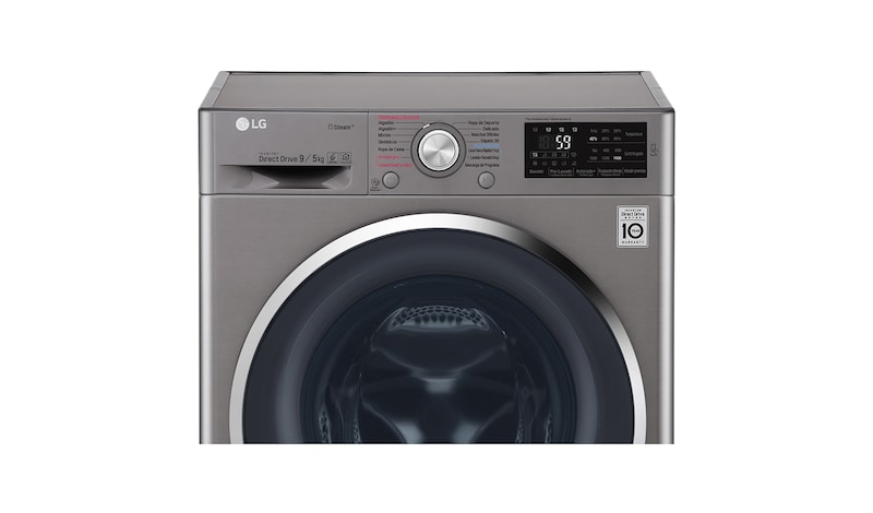 LG Lavasecadora Carga Frontal 6 Motion DD con Motor Inverter Direct Drive 10Kg/6Kg color acero, WD10SB6