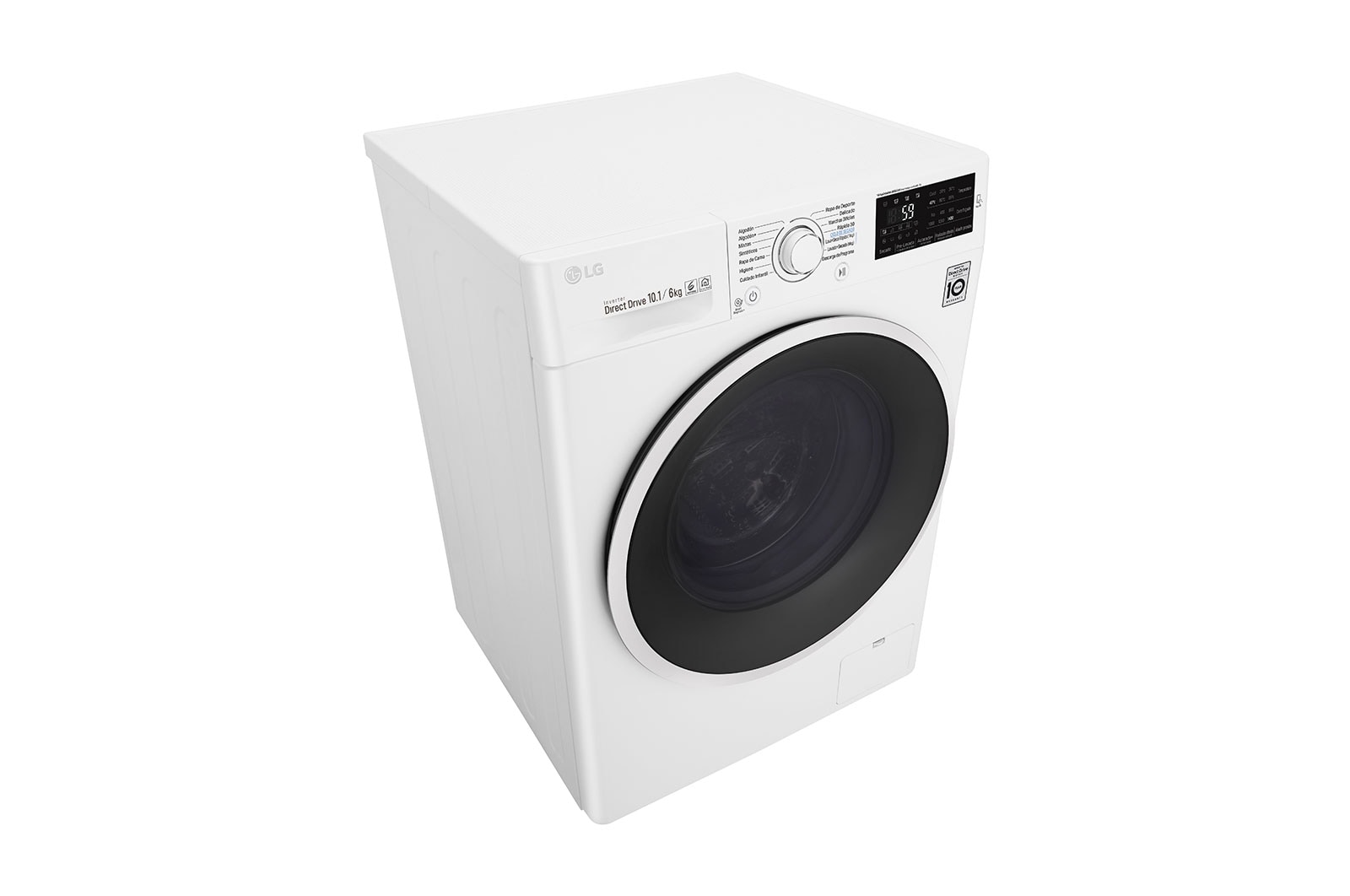 LG Lavasecadora Carga Frontal 6 Motion DD con Motor Inverter Direct Drive, Smart Diagnosis™ 10.1Kg/6Kg color Blanca, WD10WB6