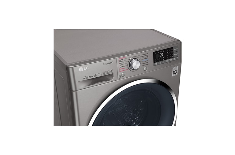 LG Lavasecadora Smart Carga Frontal 6 Motion DD con Motor Inverter Direct Drive 12Kg/7Kg color acero, WD12SB6