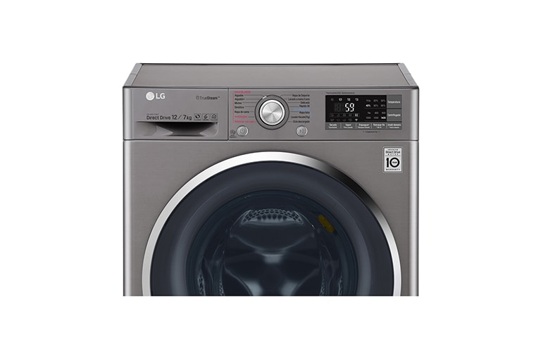 LG Lavasecadora Smart Carga Frontal 6 Motion DD con Motor Inverter Direct Drive 12Kg/7Kg color acero, WD12SB6