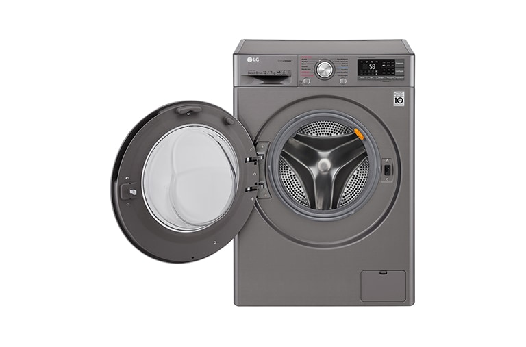 LG Lavasecadora Smart Carga Frontal 6 Motion DD con Motor Inverter Direct Drive 12Kg/7Kg color acero, WD12SB6