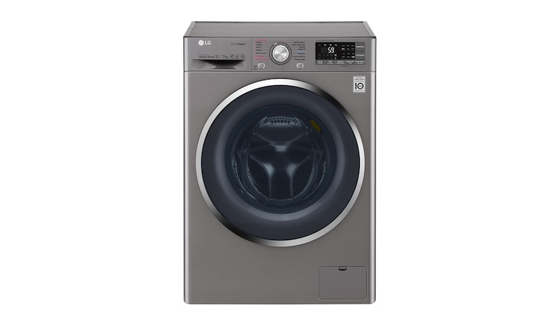 LG Lavasecadora Smart Carga Frontal 6 Motion DD con Motor Inverter Direct Drive 12Kg/7Kg color acero, WD12SB6