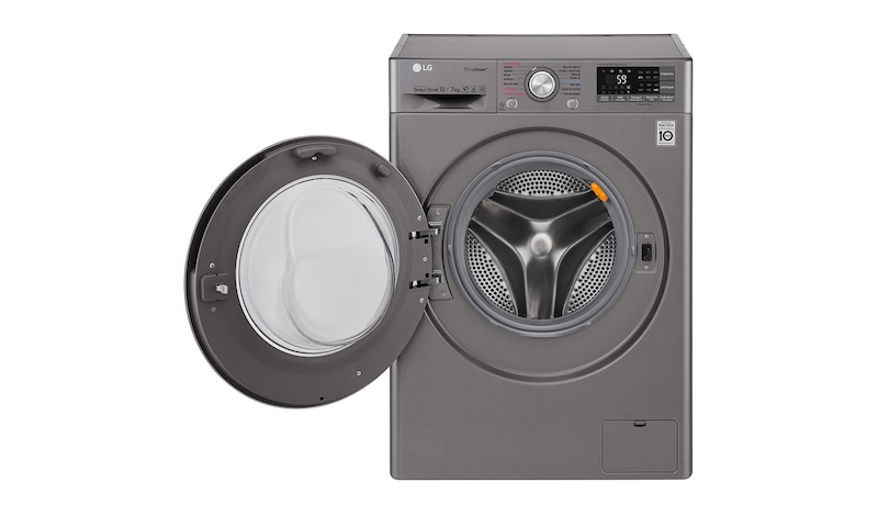LG Lavasecadora Smart Carga Frontal 6 Motion DD con Motor Inverter Direct Drive 12Kg/7Kg color acero, WD12SB6