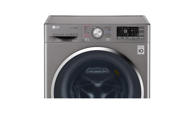 LG Lavasecadora Smart Carga Frontal 6 Motion DD con Motor Inverter Direct Drive 12Kg/7Kg color acero, WD12SB6