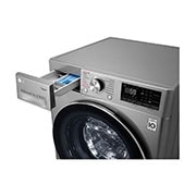 LG Lavasecadora Carga Frontal 6 Motion DD con Motor Inverter AI Direct Drive, 12Kg / 7Kg color Acero, WD12VVC3S6C