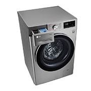LG Lavasecadora Carga Frontal 6 Motion DD con Motor Inverter AI Direct Drive, 12Kg / 7Kg color Acero, WD12VVC3S6C